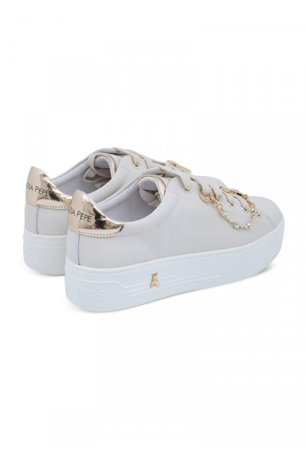 PPJ305.02 PATRIZIA PEPE 02 Offwhite/Platino