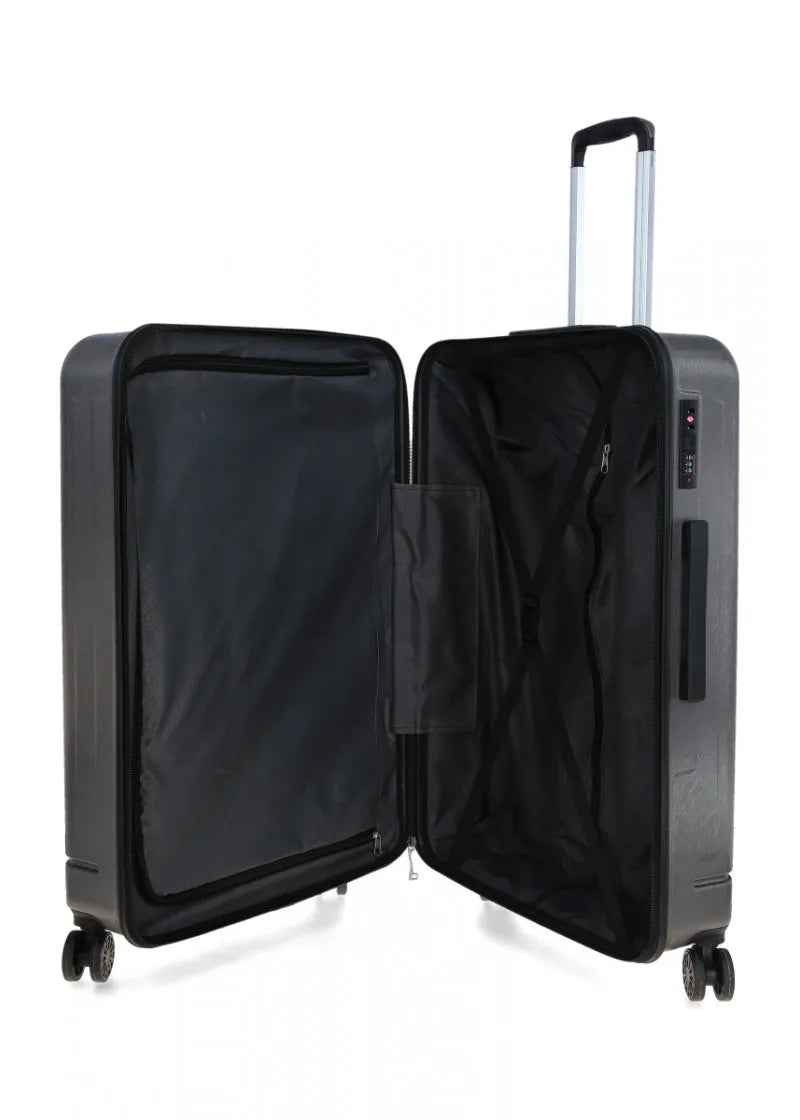 1788-SUITCASE-28 (75*46*30 cm) DK.GREY NEW 3011 ABS-28