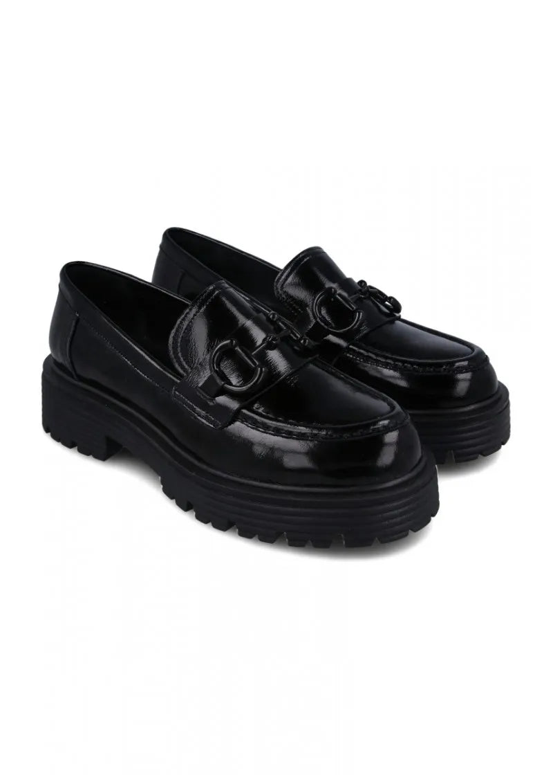 5768-NOA NOIR BLACK WRINKLED PATENT