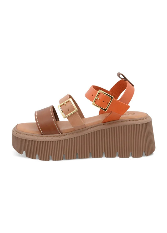 4996 PERA CARLO LEATHER TAISS ARANCIO-NATURALE-TAN