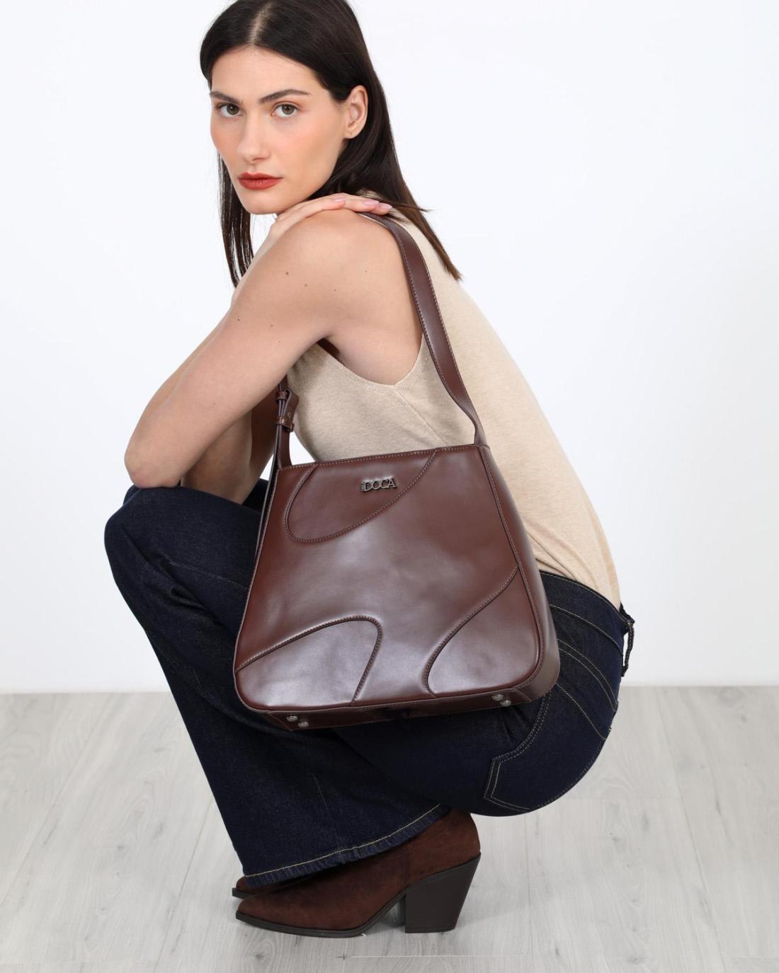 503338-SHOULDER BAG (32X36X8) BROWN-23759