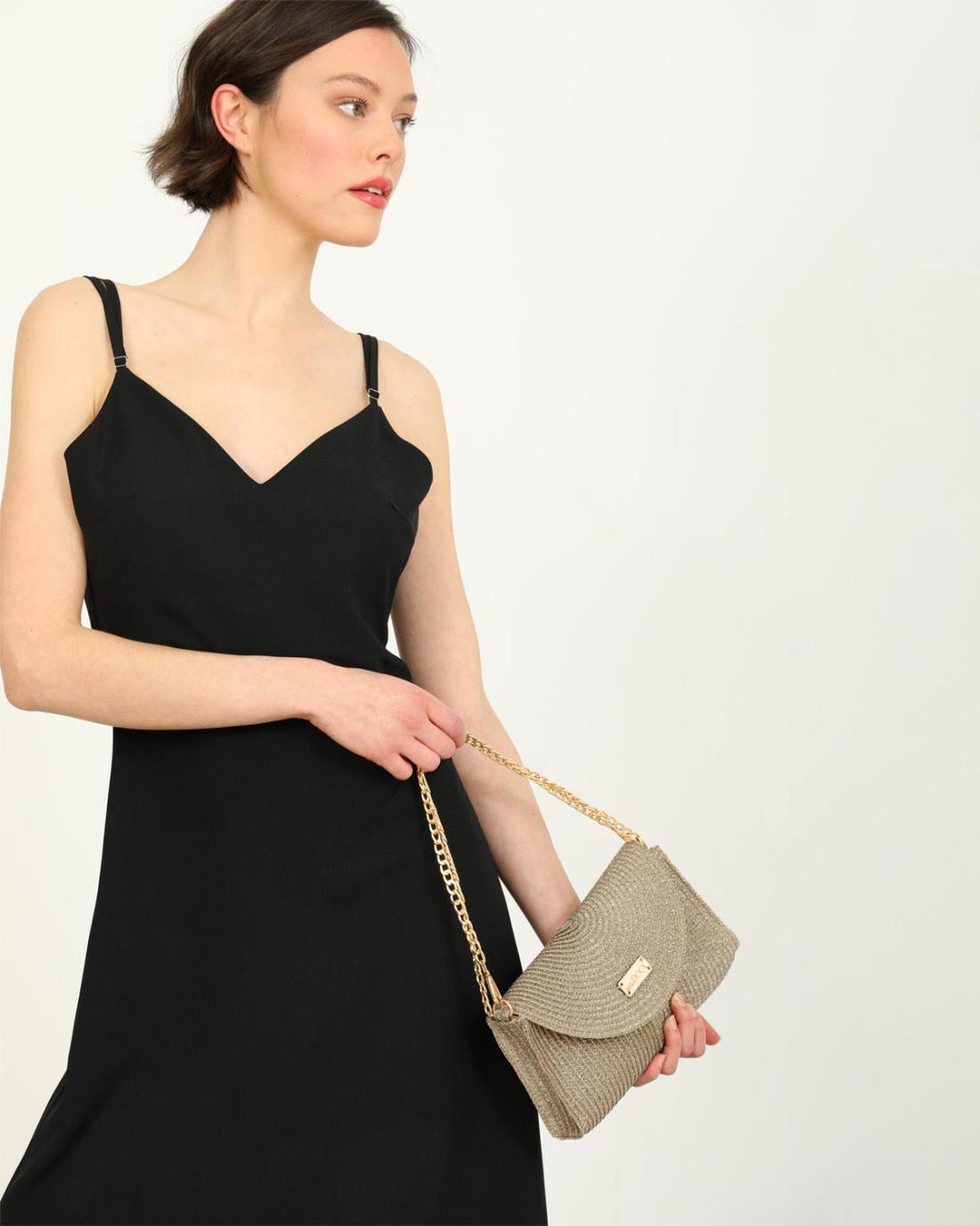 502929M-CROSSBODY BAG (26X12X4) GOLD 23426