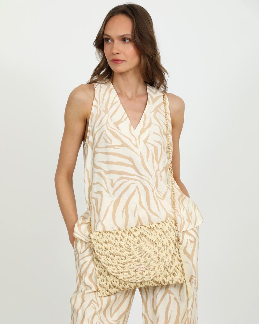 502931M-CROSSBODY BAG (28X21) OFFWHITE/GOLD 23430