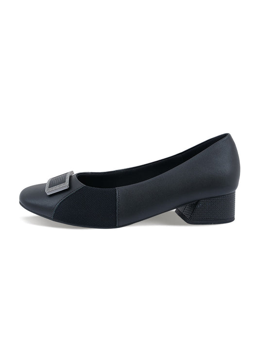 AL0802-006 PUMP LEATHER BLACK USAFLEX