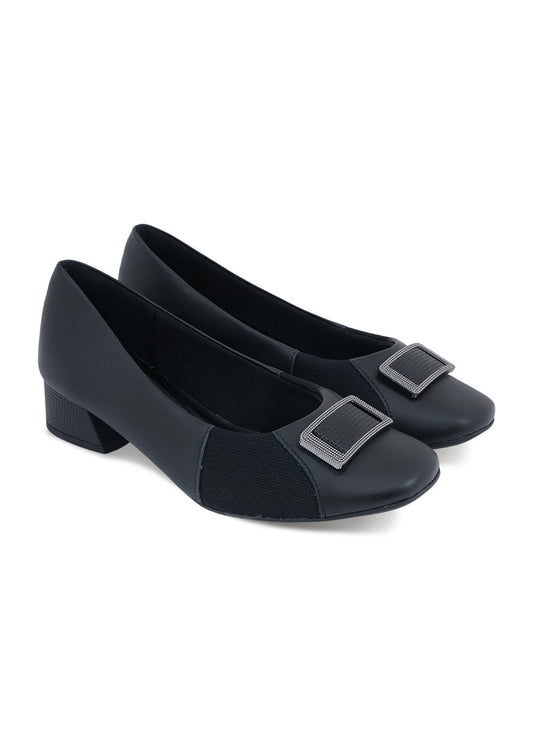 AL0802-006 PUMP LEATHER BLACK USAFLEX