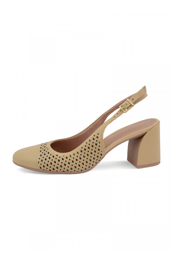 AO07004-005 SLINGBACK LEATHER CREAM USAFLEX