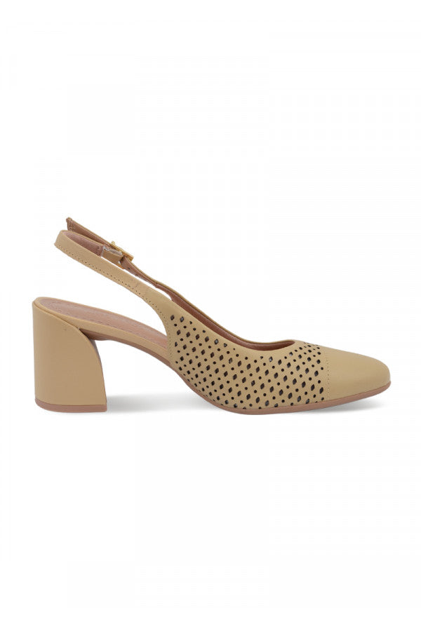 AO07004-005 SLINGBACK LEATHER CREAM USAFLEX