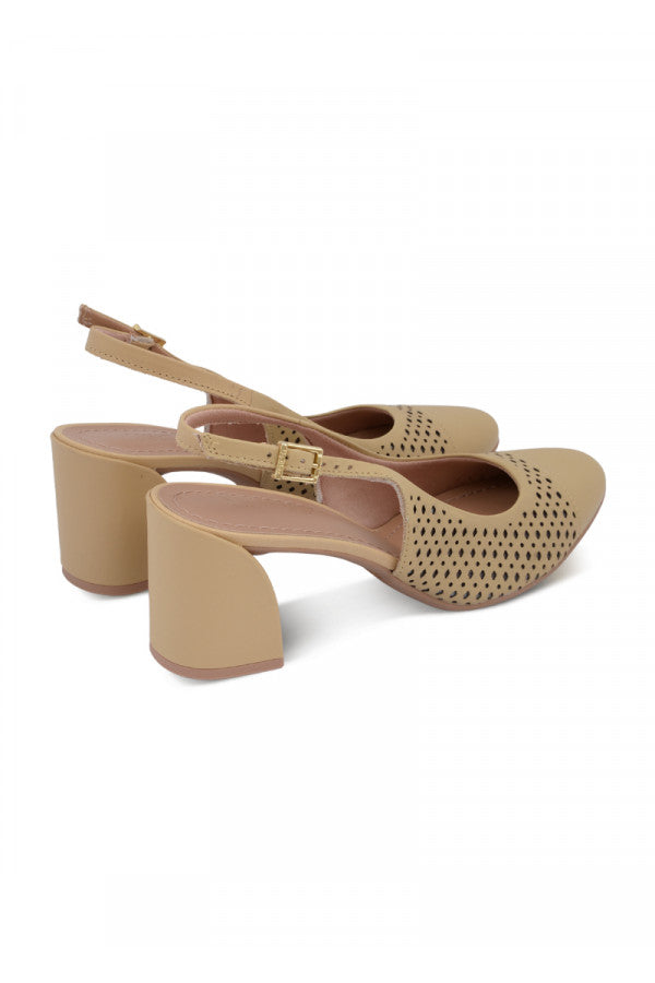 AO07004-005 SLINGBACK LEATHER CREAM USAFLEX