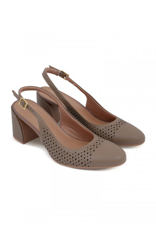 AO07004-006 SLINGBACK LEATHER TAUPE USAFLEX
