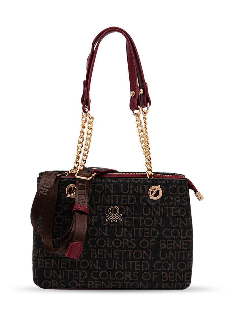 503123-Shoulder Bag (26*17*10)  BROWN/WINE-BNT1701