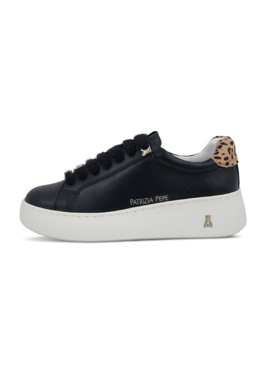 PPJ416.31 VITELLO NERO / PONY LEOPARD PATRIZIA PEPE