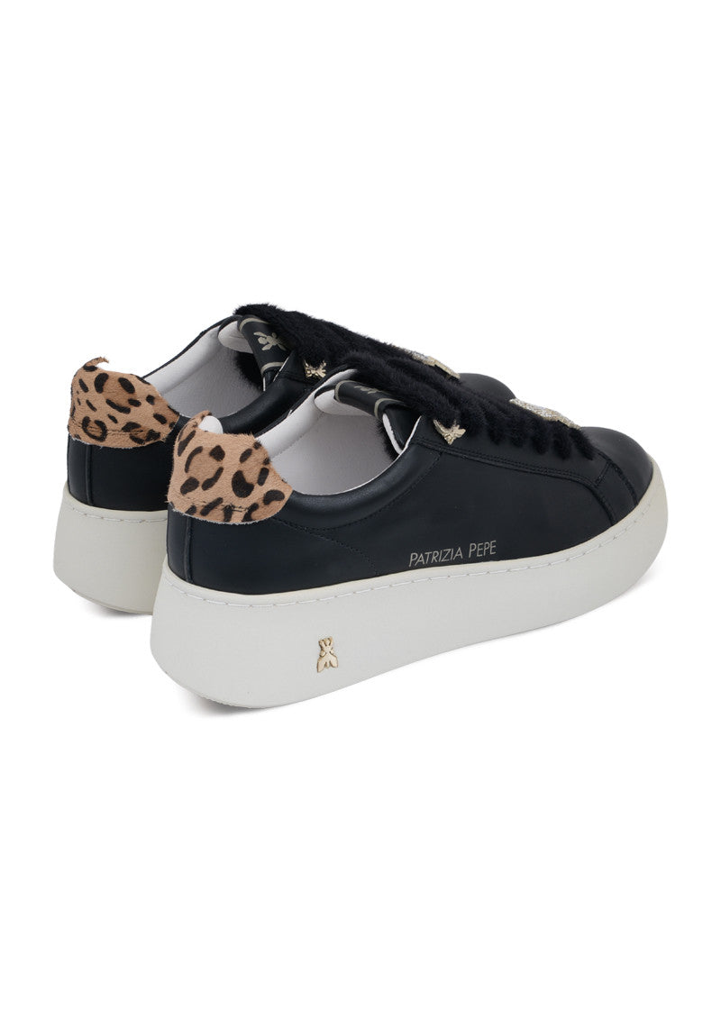 PPJ416.31 VITELLO NERO / PONY LEOPARD PATRIZIA PEPE