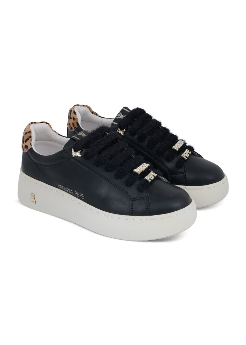 PPJ416.31 VITELLO NERO / PONY LEOPARD PATRIZIA PEPE