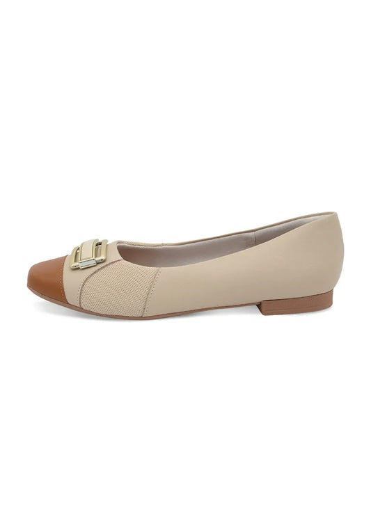 AG4003-003 BALLERINE SQUARE TOE VANILLA  USAFLEX