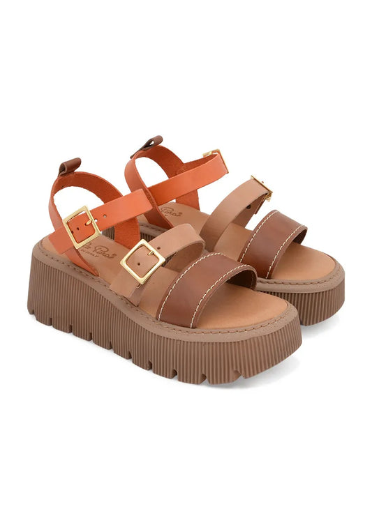 4996 PERA CARLO LEATHER TAISS ARANCIO-NATURALE-TAN