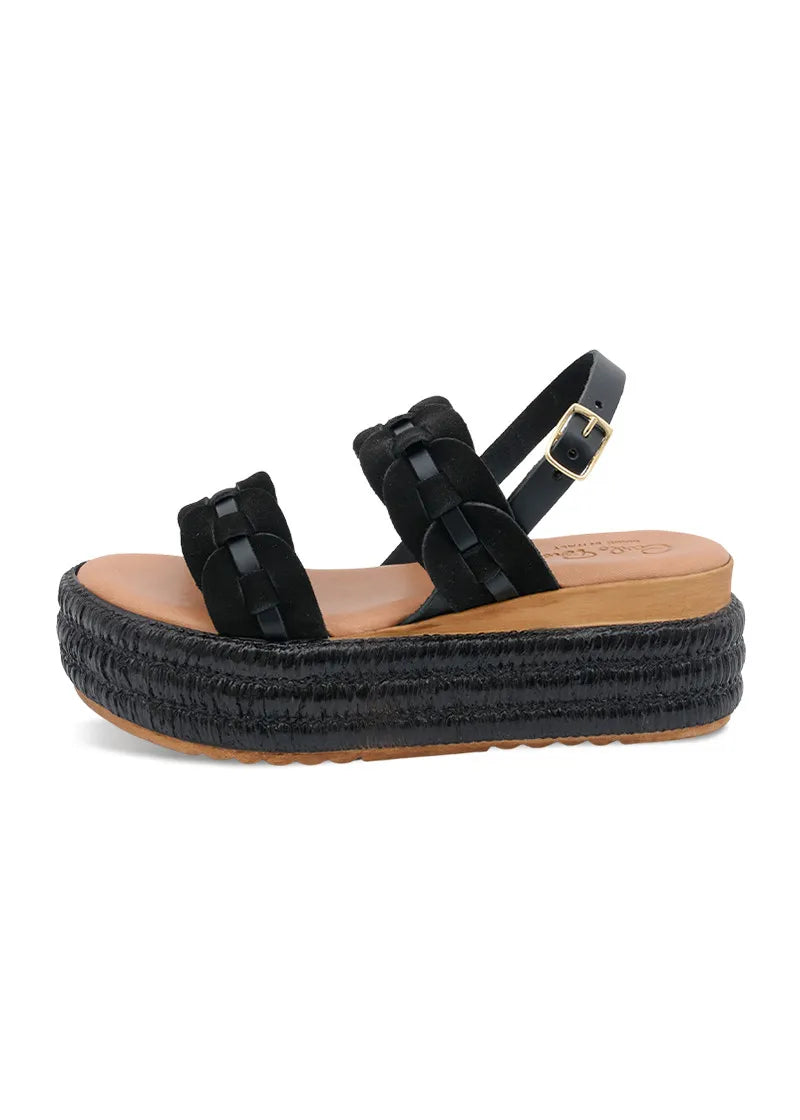 5696 PERA CARLO SUEDE BLACK/ LEATHER BLACK