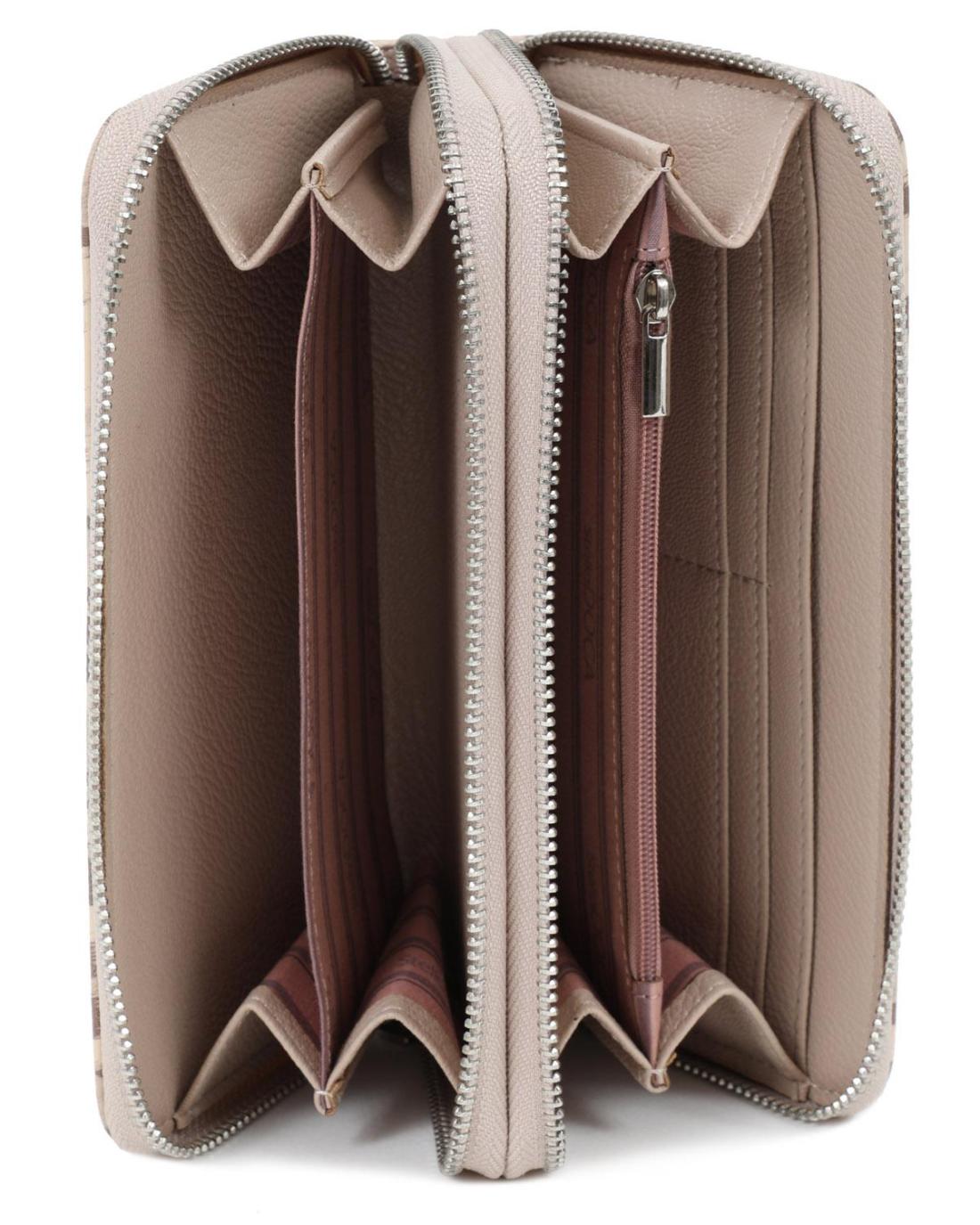 502711M-WALLET (19X10)  BEIGE/BROWN 67689