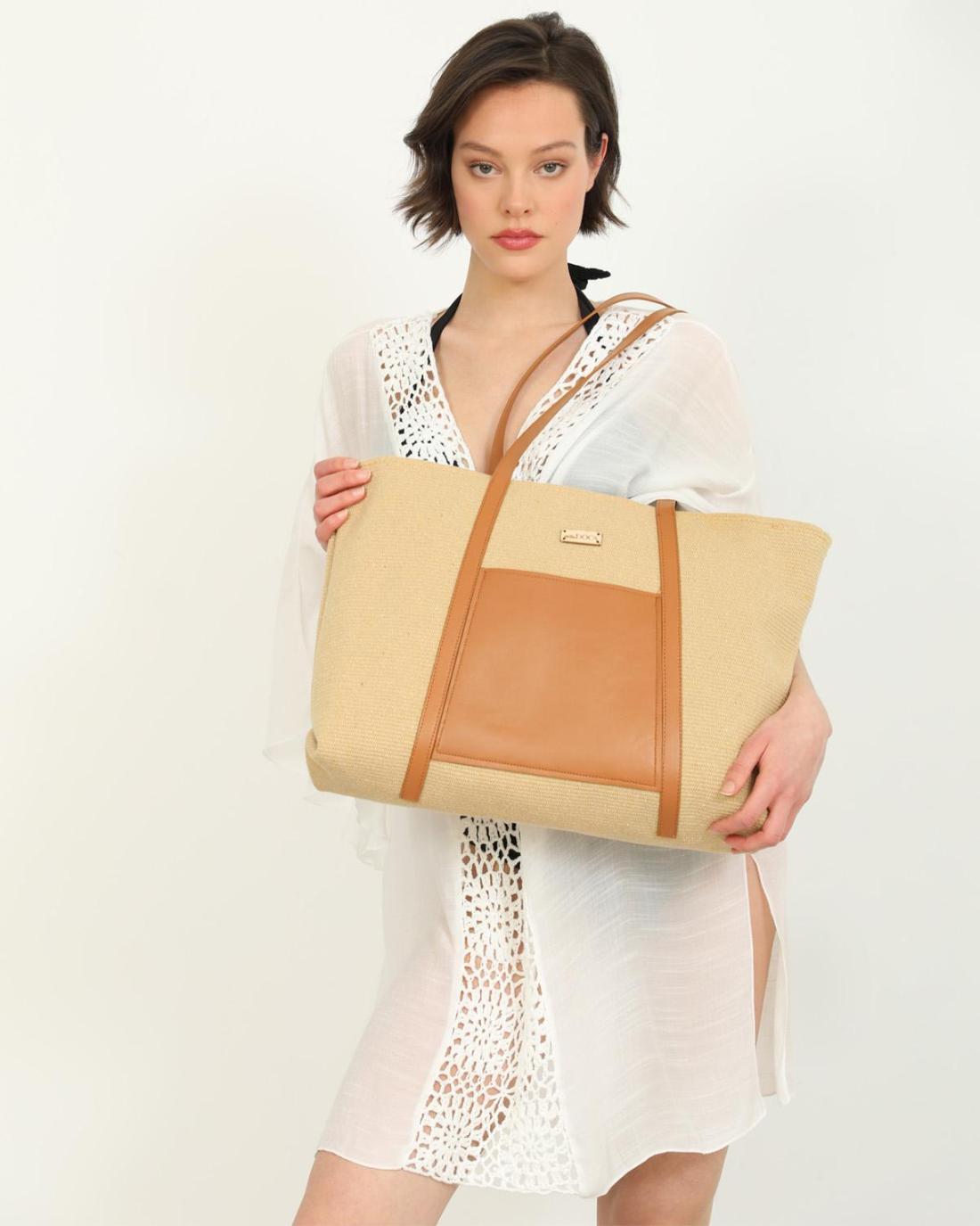 502790M-SHOULDER BAG (53X34X13)  BEIGE 23399