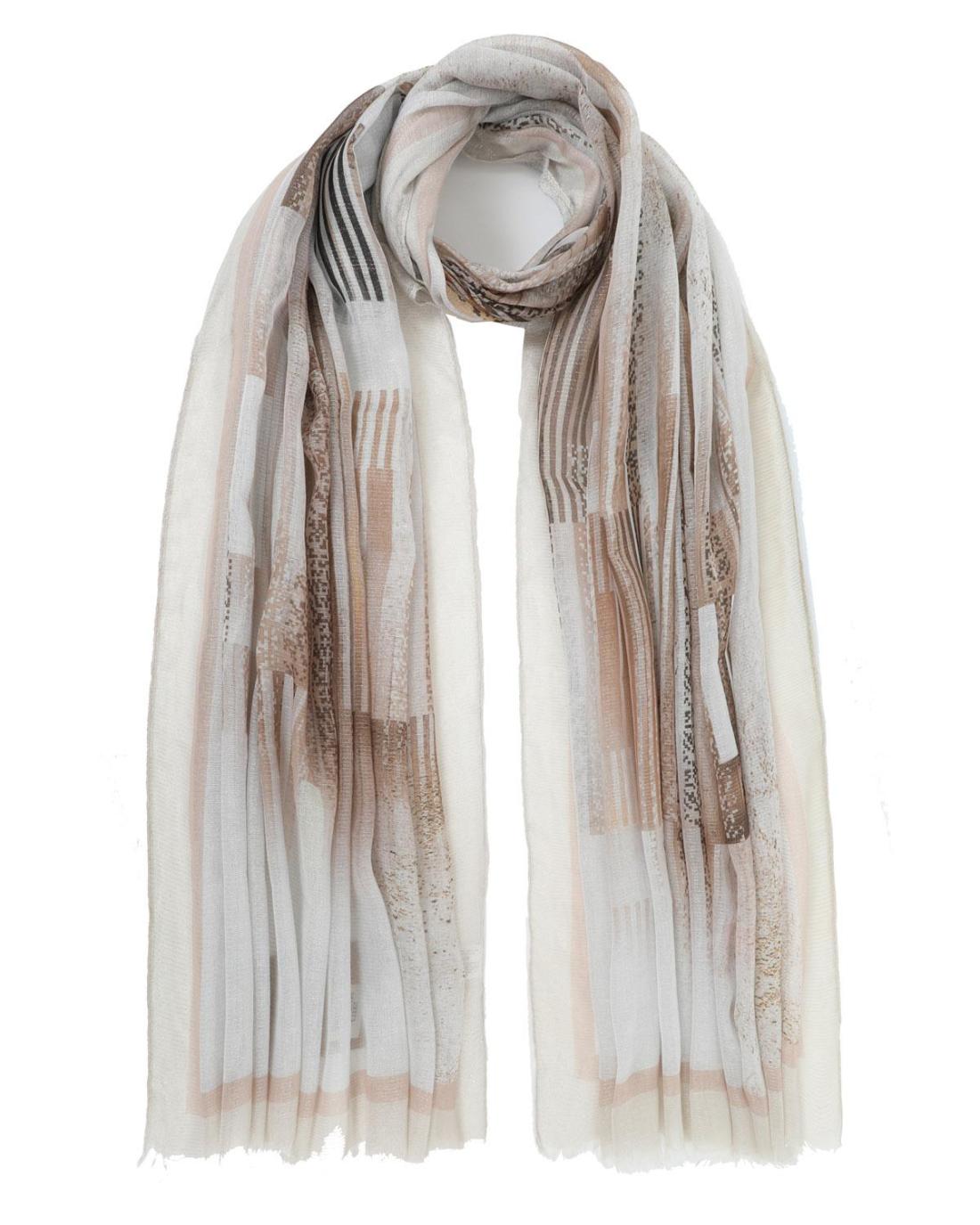 502756MCH-SCARF (85X180)  BEIGE 29373