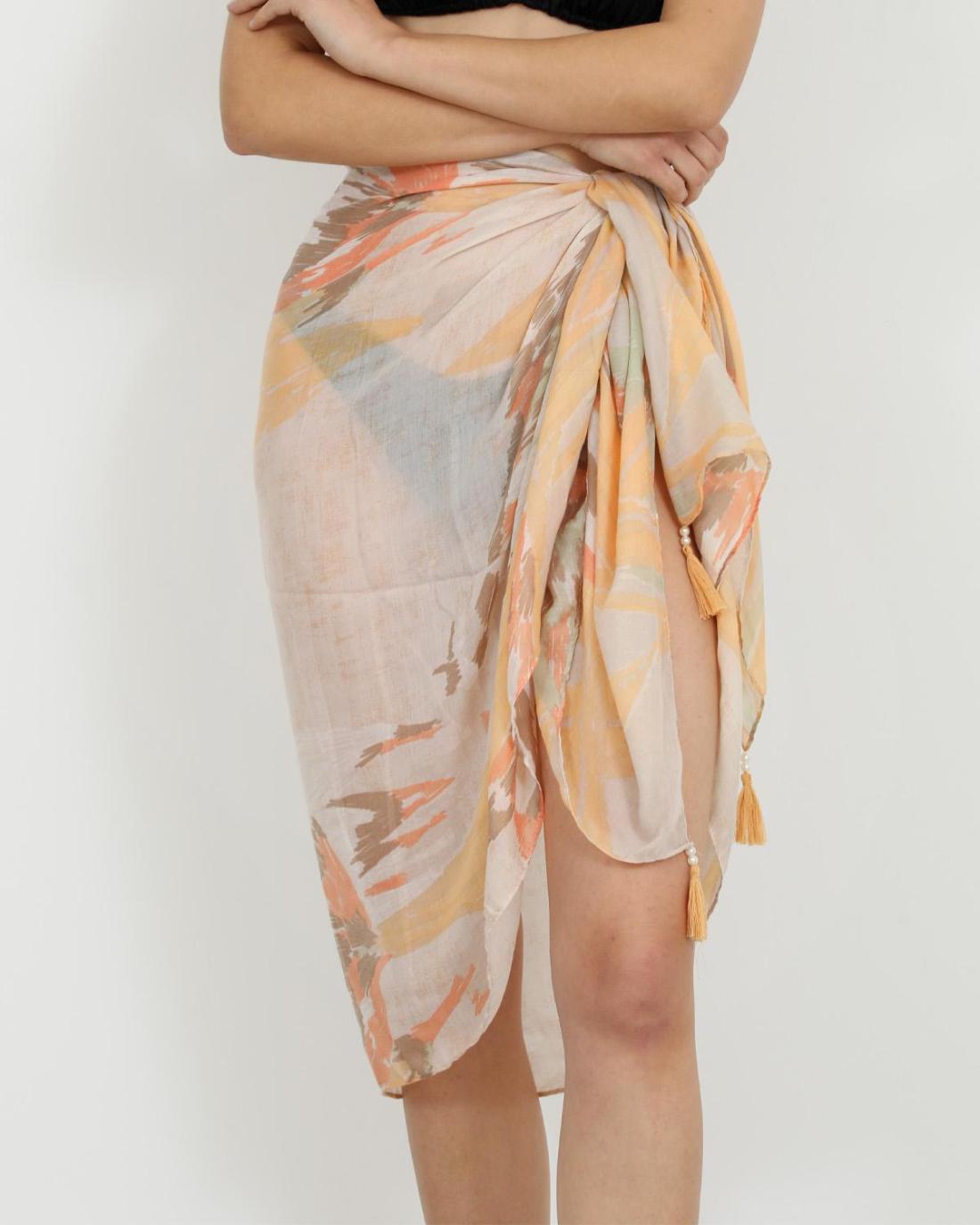 502761MH-SCARF (87X180)  ORANGE 29411