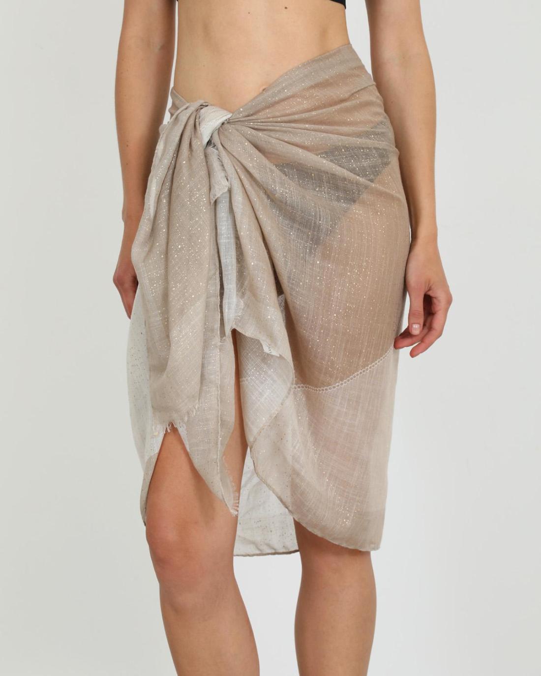 502758MCH-SCARF (85X180)  BEIGE 29377