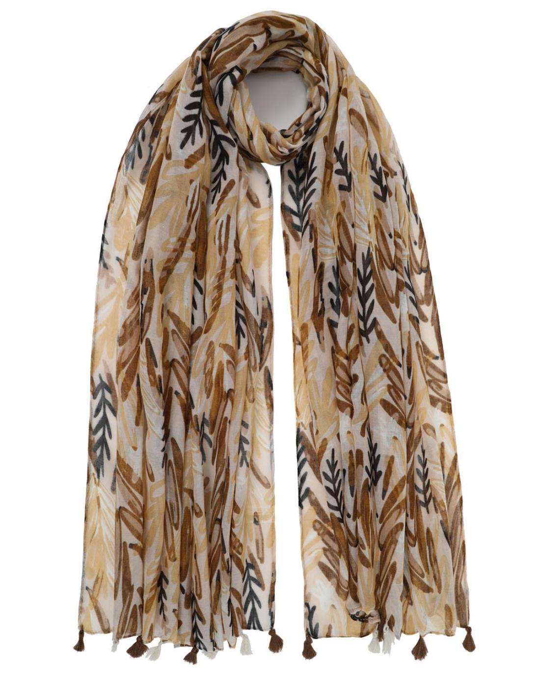 502681MH-SCARF (80X180)  BEIGE 29414
