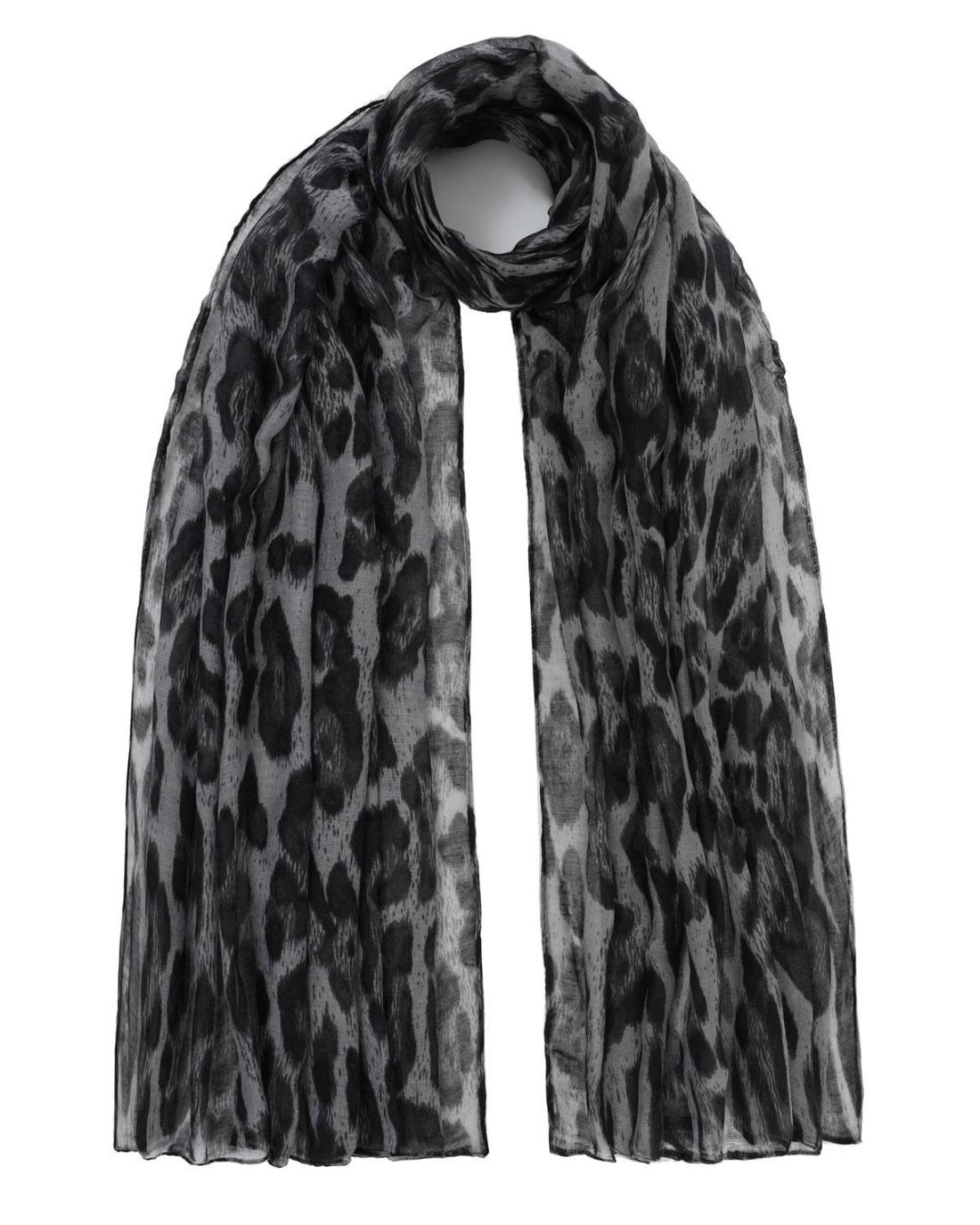 502685MCH-SCARF (85X180)  BLACK 29424