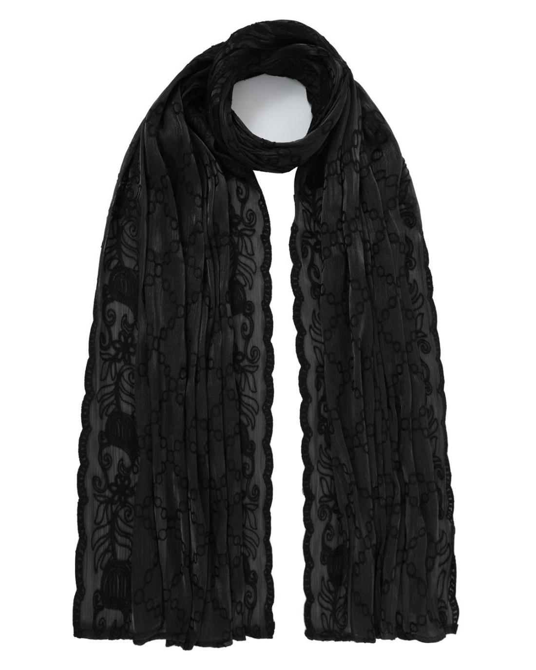 502664MCH-SCARF (70X180)  BLACK 29370