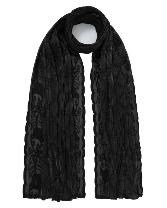 502664MCH-SCARF (70X180)  BLACK 29370