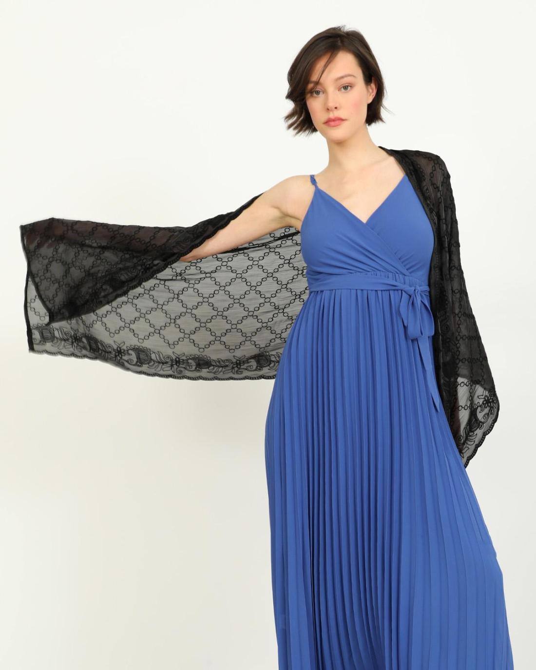502664MCH-SCARF (70X180)  BLACK 29370
