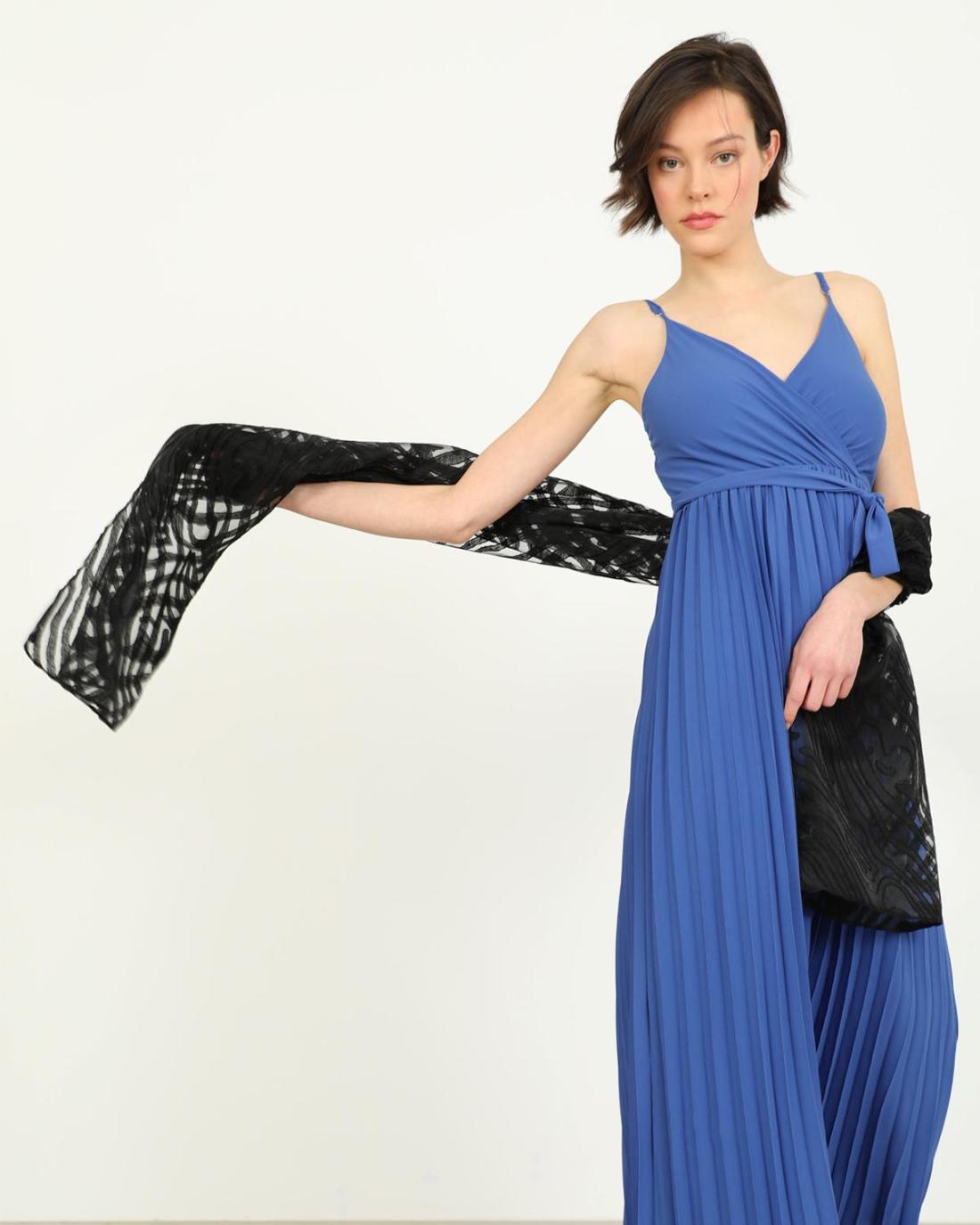 502691MCH-SCARF (65X190)  BLACK 29432