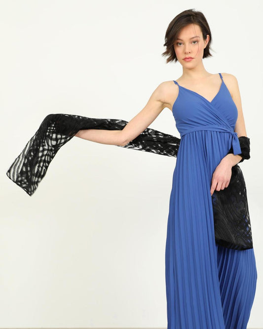 502691MCH-SCARF (65X190) BLACK 29432