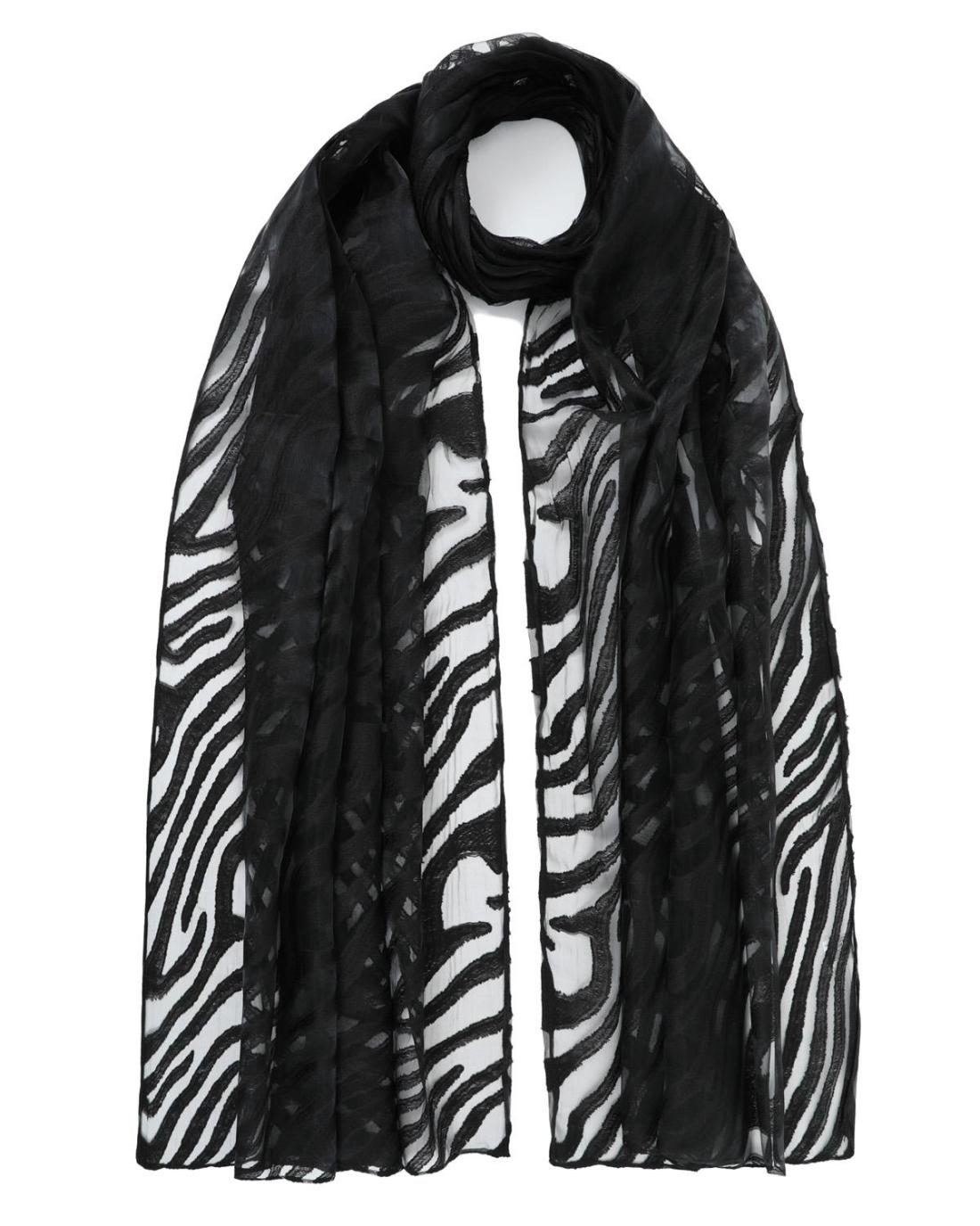 502691MCH-SCARF (65X190)  BLACK 29432