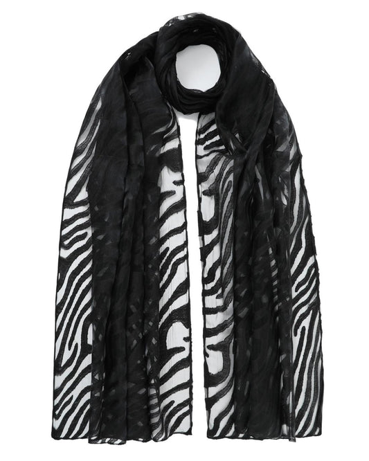 502691MCH-SCARF (65X190)  BLACK 29432