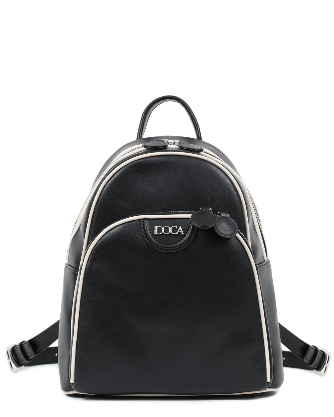 502593MCH-BACKPACK (25X30X12)  BLACK/BEIGE 23283