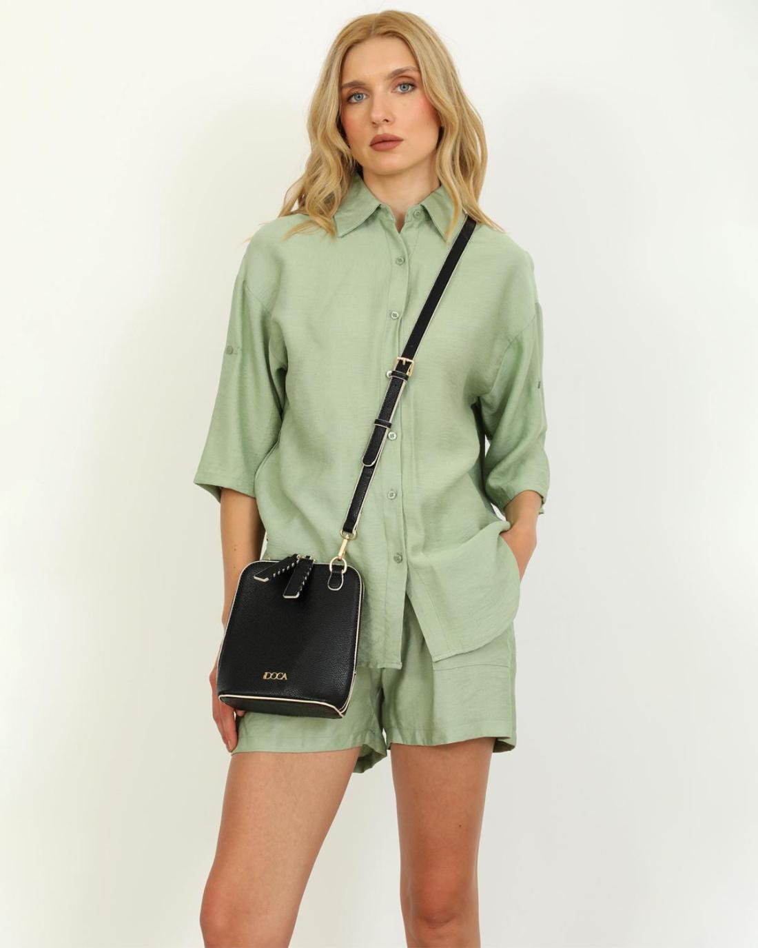 103182C-CROSSBODY BAG  (16.5X20.8X8)  BLACK 23573