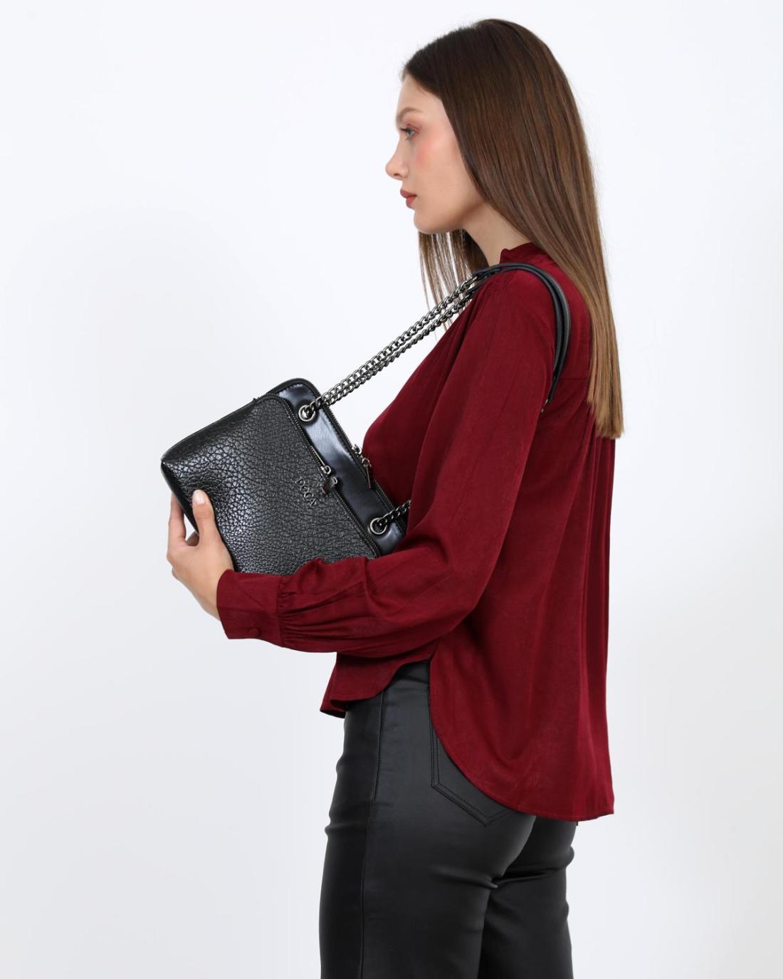 503378H-CROSSBODY BAG   (23.5X18.5X9)  BLACK-24057