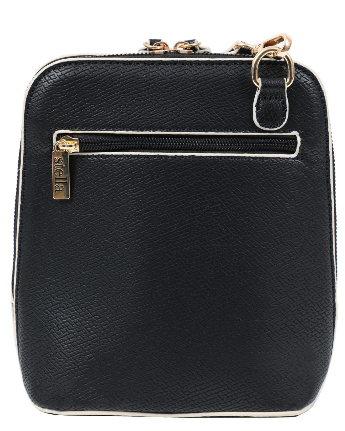 103182C-CROSSBODY BAG  (16.5X20.8X8)  BLACK 23573
