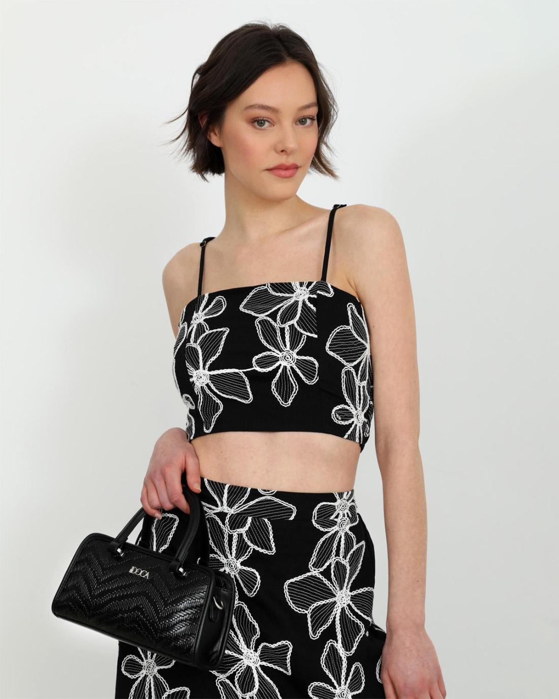 102908H-CROSSBODY BAG (26.5X13.5X5)  BLACK 23321