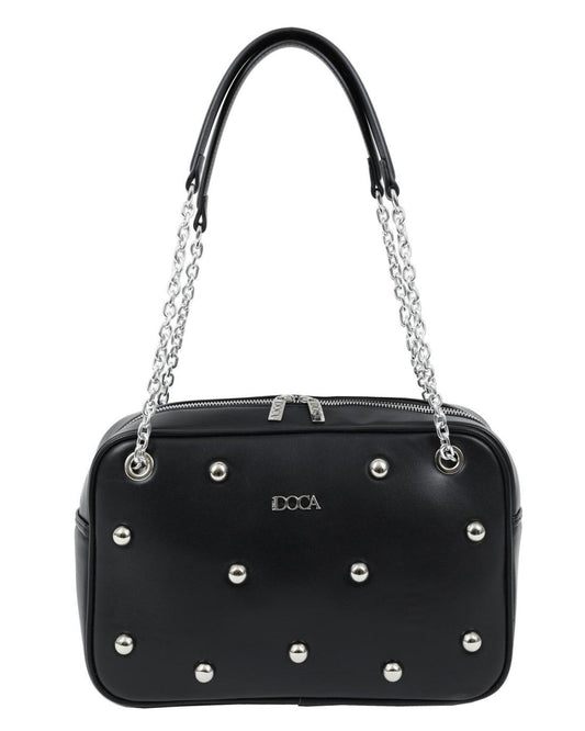 502920MC-SHOULDER BAG  (32X20X9.5) BLACK 23611