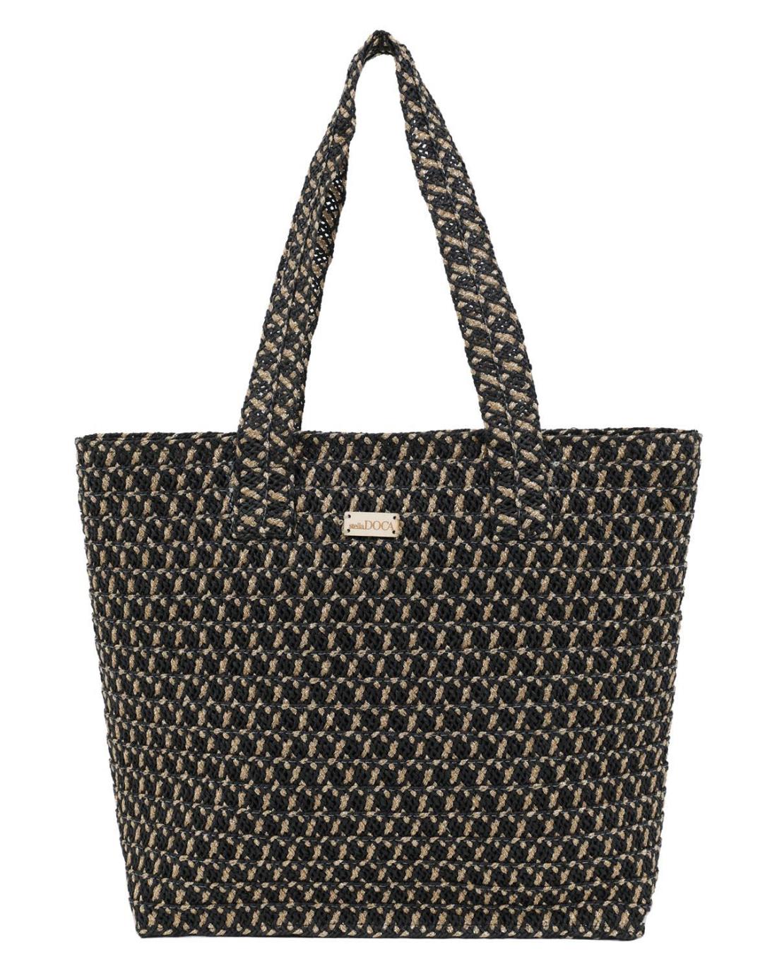 502925M-SHOULDER BAG (46X36) BLACK/GOLD 23411