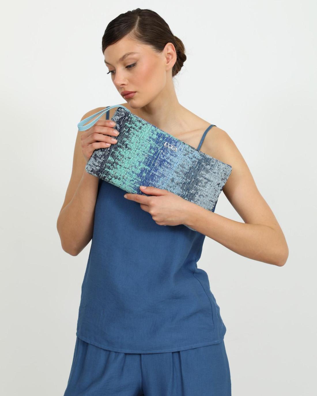 502777M-EVENING BAG (30X17X3.5)  BLUE 23199