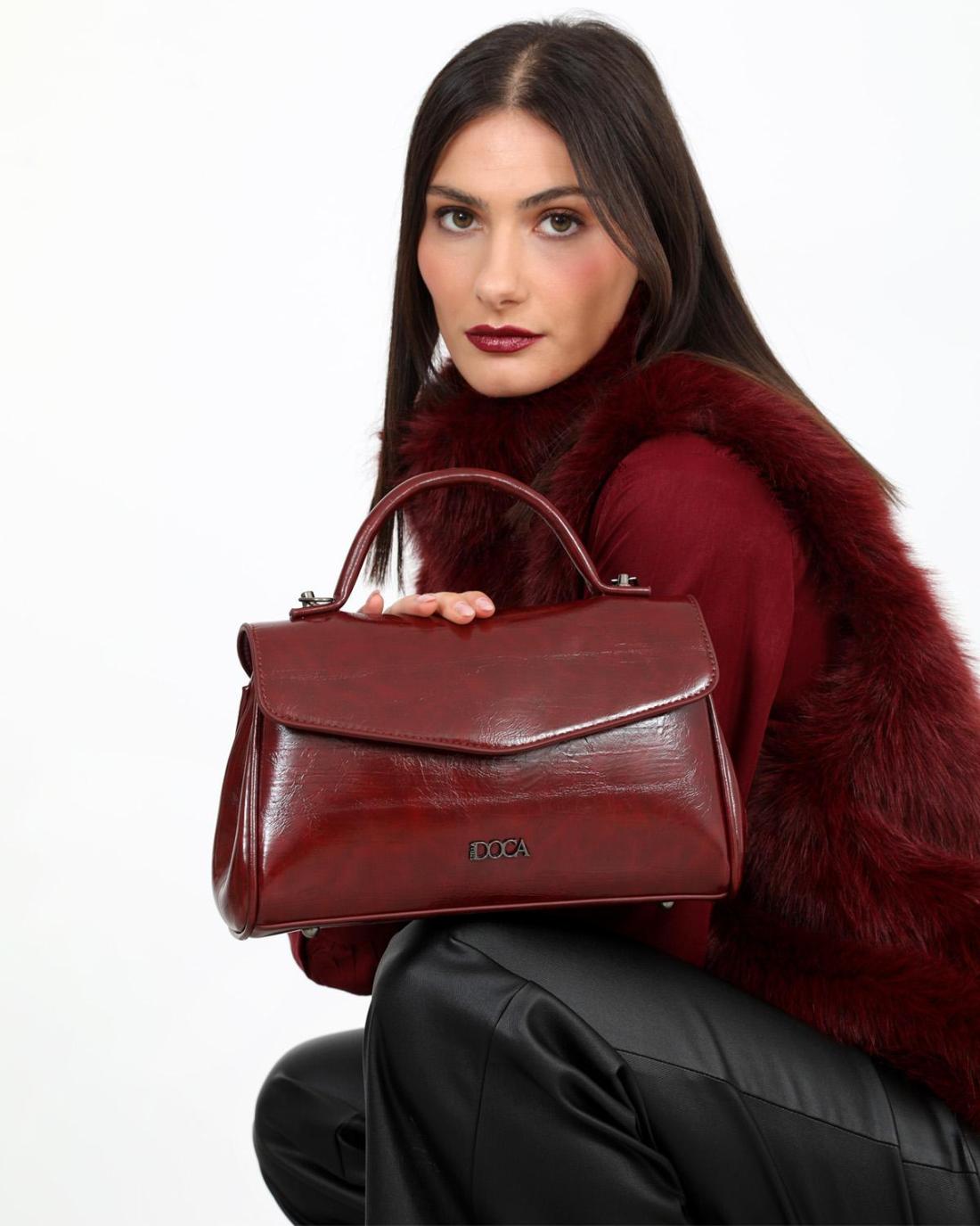 503341-HANDBAG (28.5X17X5)  BURGUNDY-23888