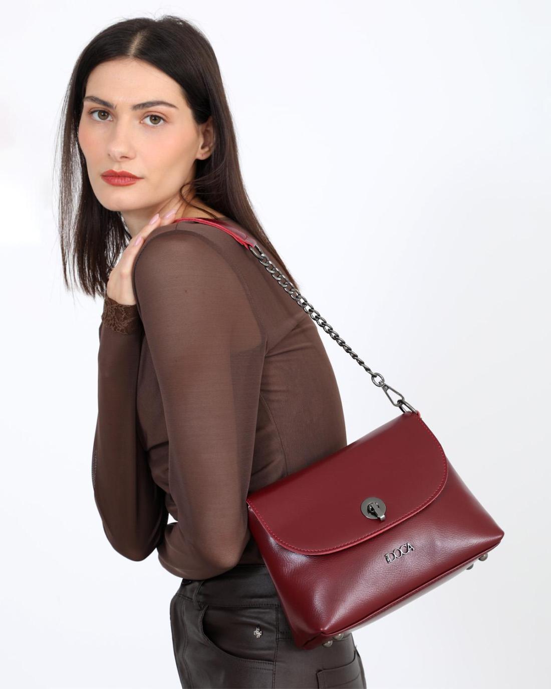 503332H-SHOULDER BAG (25X18X11)  BURGUNDY-23720