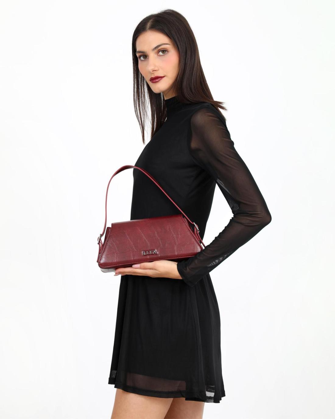 503310H-EVENING BAG (28.5X12.5)  BURGUNDY-23790