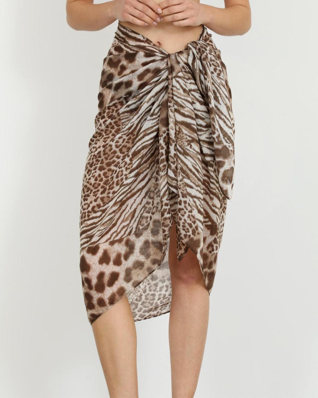 502683MH-SCARF (90X180)  COFFEE 29419