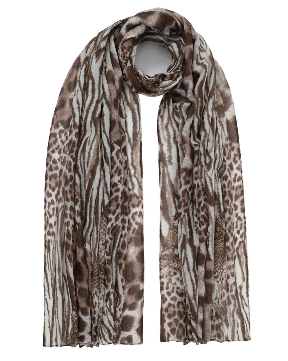 502683MH-SCARF (90X180)  COFFEE 29419