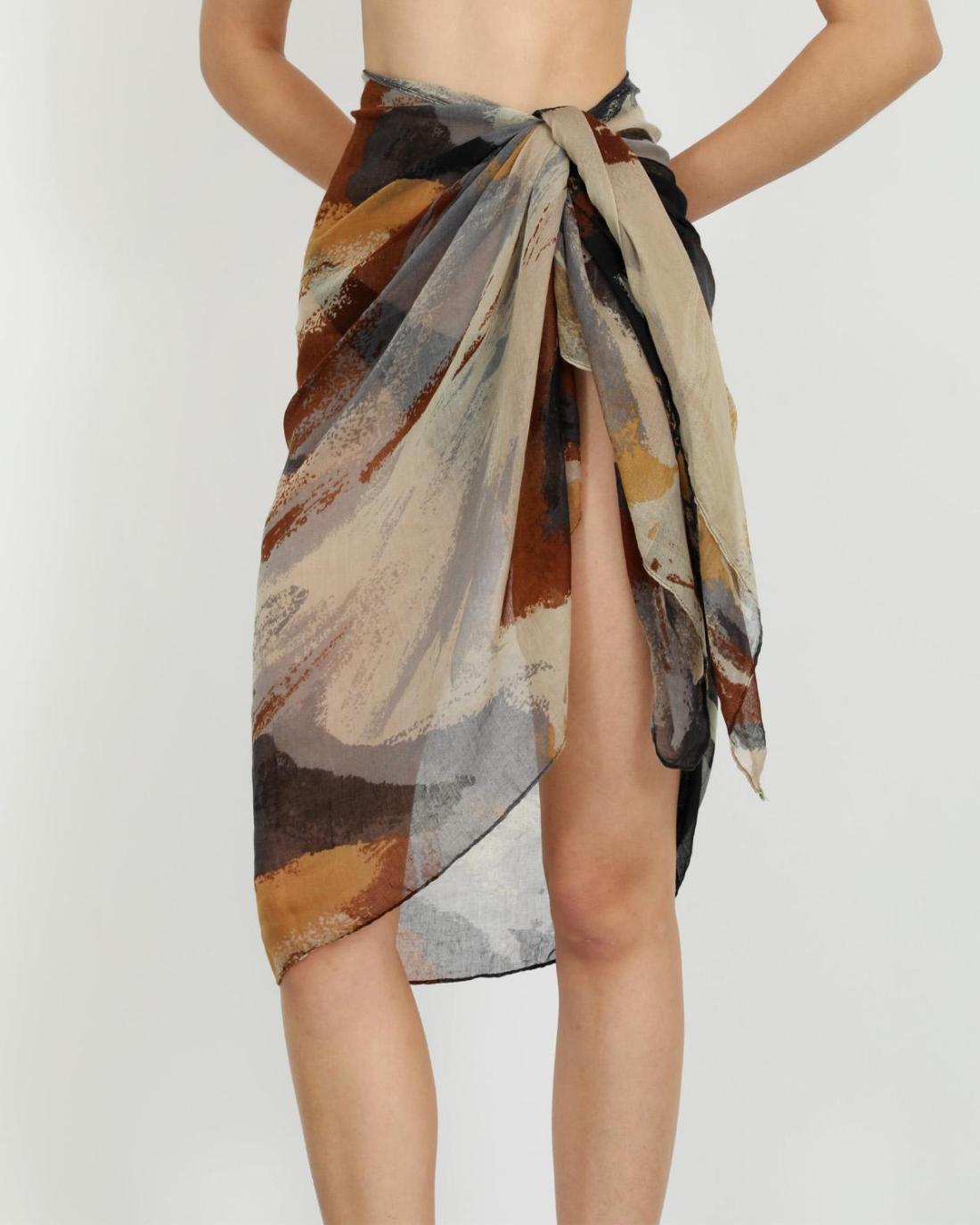 502688M-SCARF (85X180)  COFFEE 29427