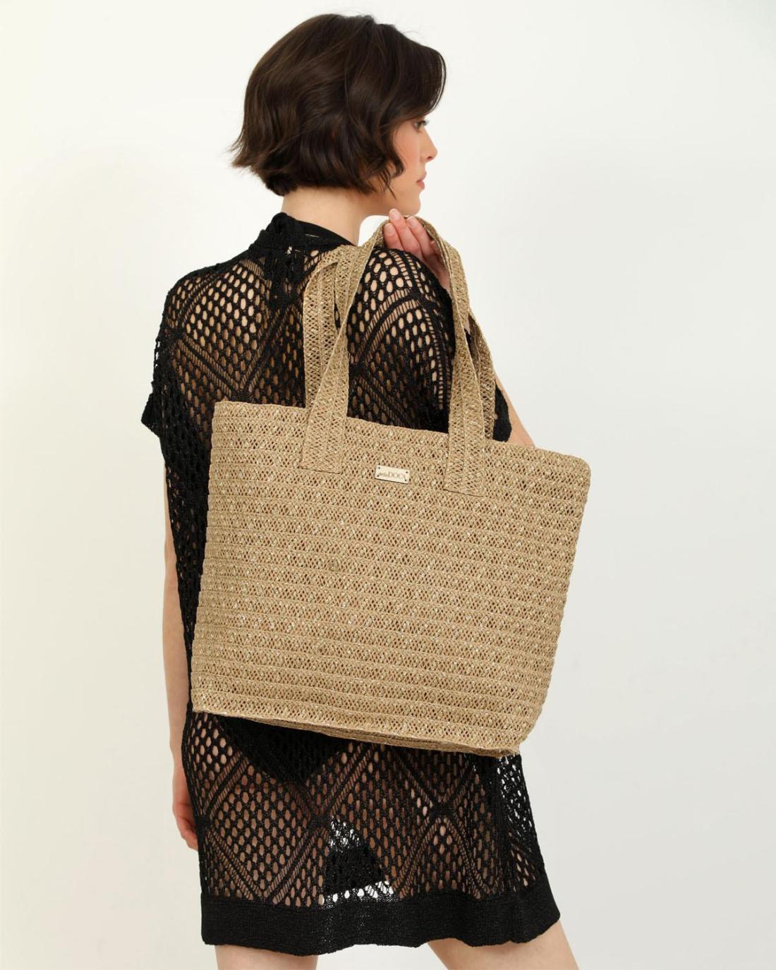 502924M-SHOULDER BAG (46X36) BEIGE/GOLD 23410