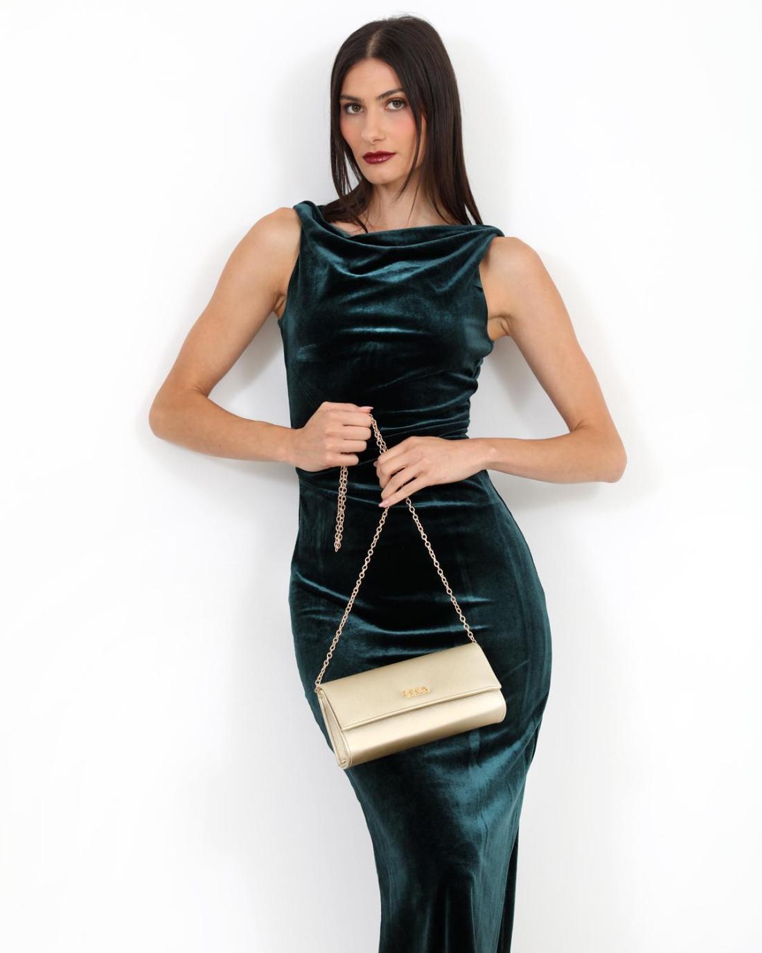 104790-EVENING BAG (23X10.5)  GOLD-23830